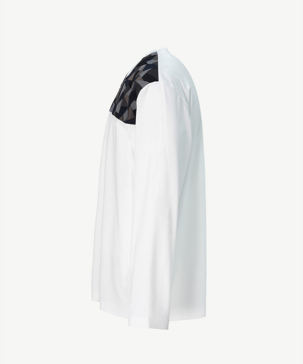 YOKE PATCHWORK LONG SLEEVE TEE 詳細画像 WHITE 2