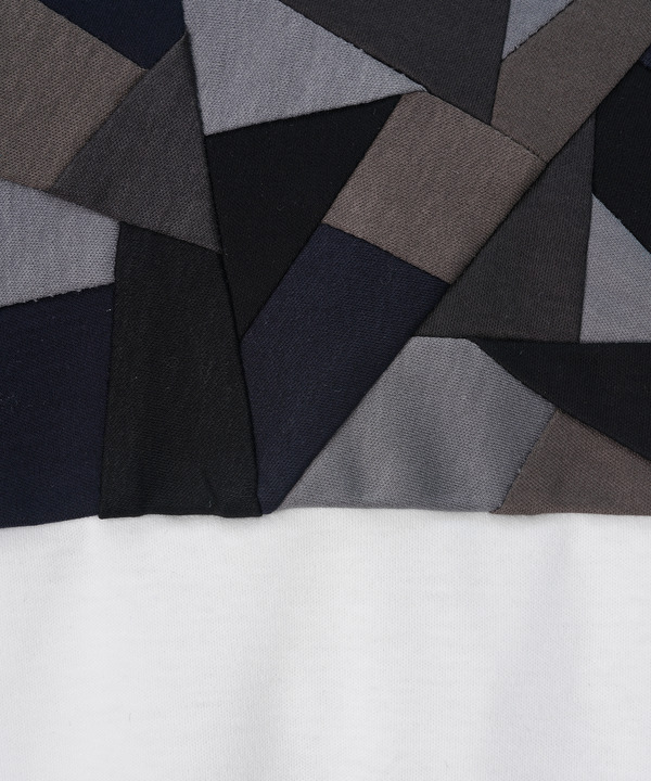 YOKE PATCHWORK LONG SLEEVE TEE 詳細画像 WHITE 4