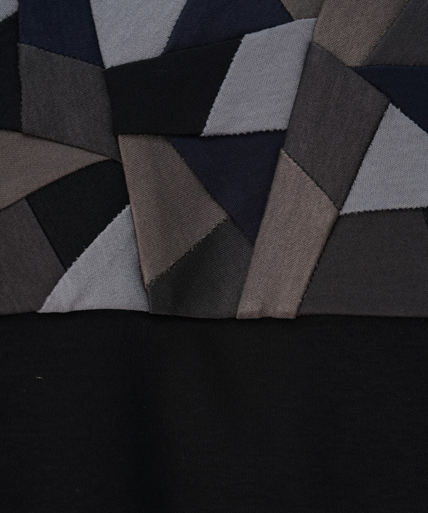 YOKE PATCHWORK LONG SLEEVE TEE 詳細画像 BLACK 5