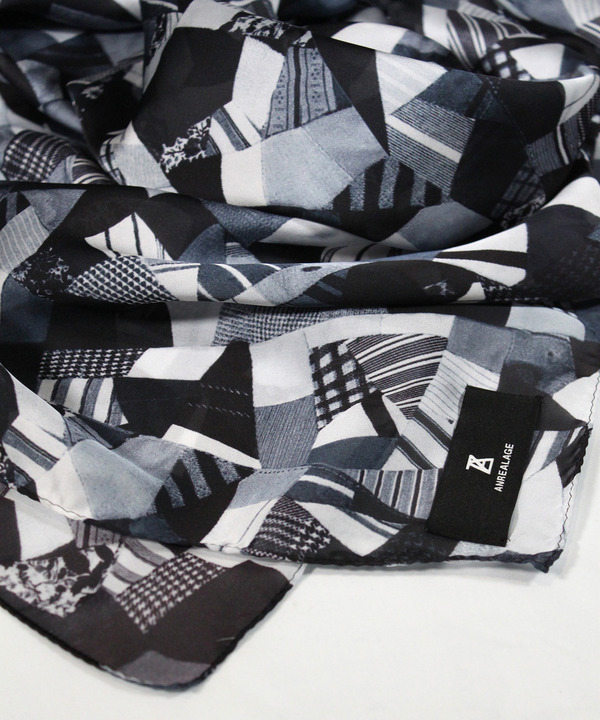 PATCHWORK PRINT SCARF 詳細画像 MONOCHROME 4