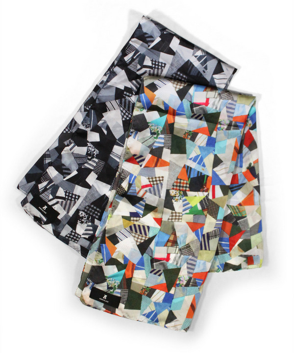 PATCHWORK PRINT SCARF 詳細画像 MONOCHROME 7