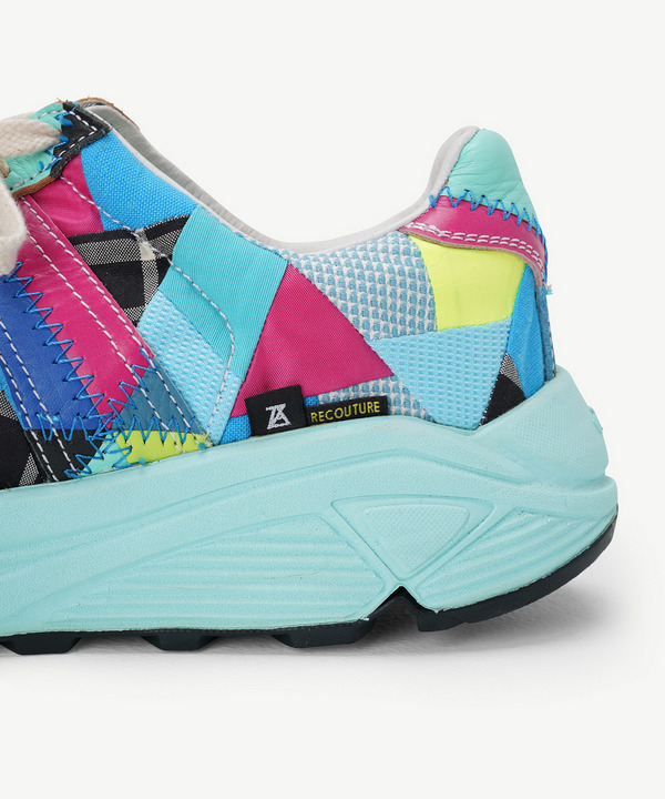RECOUTURE X ANREALAGE PATCHWORK GERMAN TRAINER 詳細画像 BLUE 3