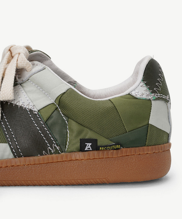 RECOUTURE X ANREALAGE PATCHWORK GERMAN TRAINER 詳細画像 KHAKI 3