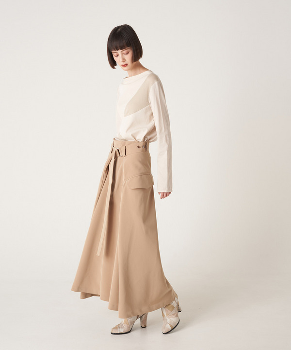 WRAP FLARE SKIRT 詳細画像 BLACK 10