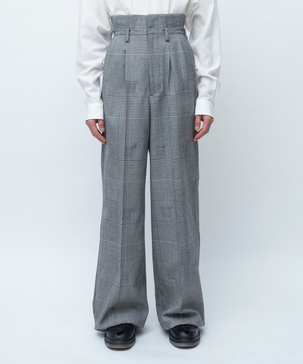 PILOT WIDE SLACKS RANDAM GLEN CHECK 詳細画像 NAVY 2