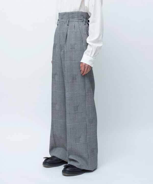PILOT WIDE SLACKS RANDAM GLEN CHECK 詳細画像 NAVY 3