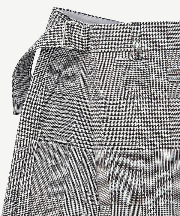 WRAP ASYMMETRY SHORTS RANDAM GLEN CHECK 詳細画像 NAVY 10