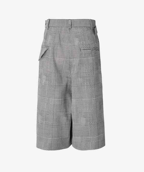 WRAP ASYMMETRY SHORTS RANDAM GLEN CHECK 詳細画像 GRAY 7