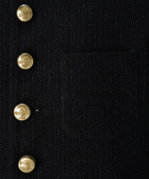 MAO-COLLAR BUTTON JACKET 詳細画像 BLACK 8