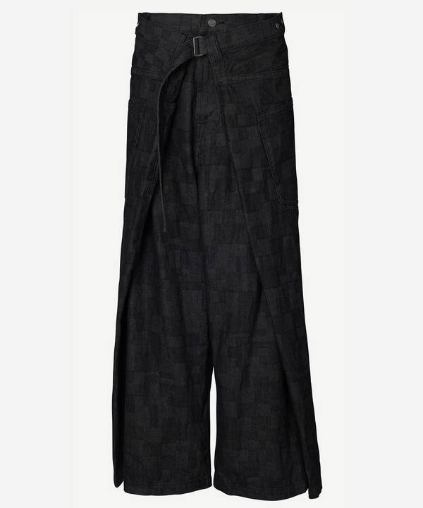 WRAP AZ DENIM WIDE PANTS 詳細画像 BLACK 3