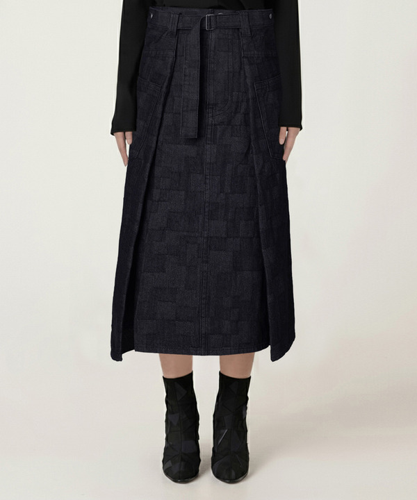 WRAP AZ DENIM SKIRT 詳細画像 INDIGO 1