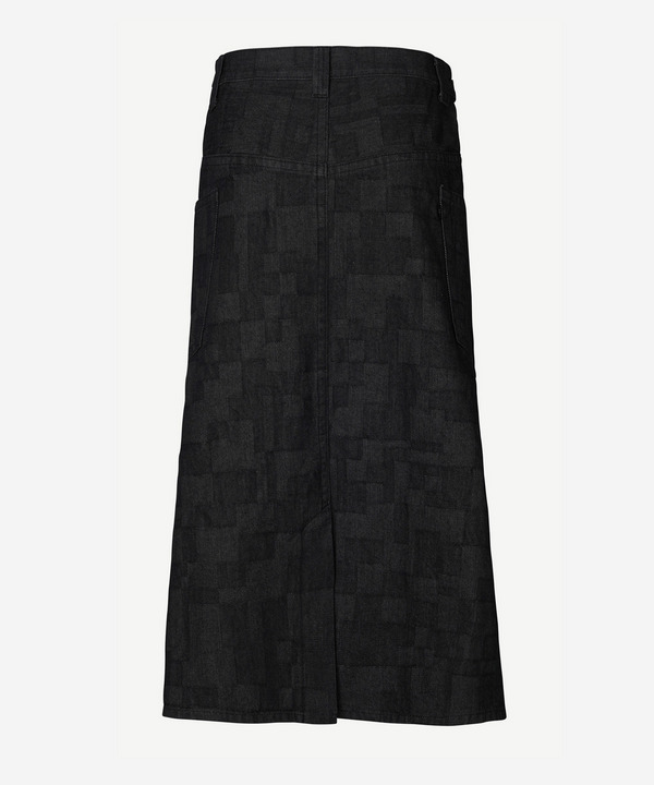 WRAP AZ DENIM SKIRT 詳細画像 BLACK 3