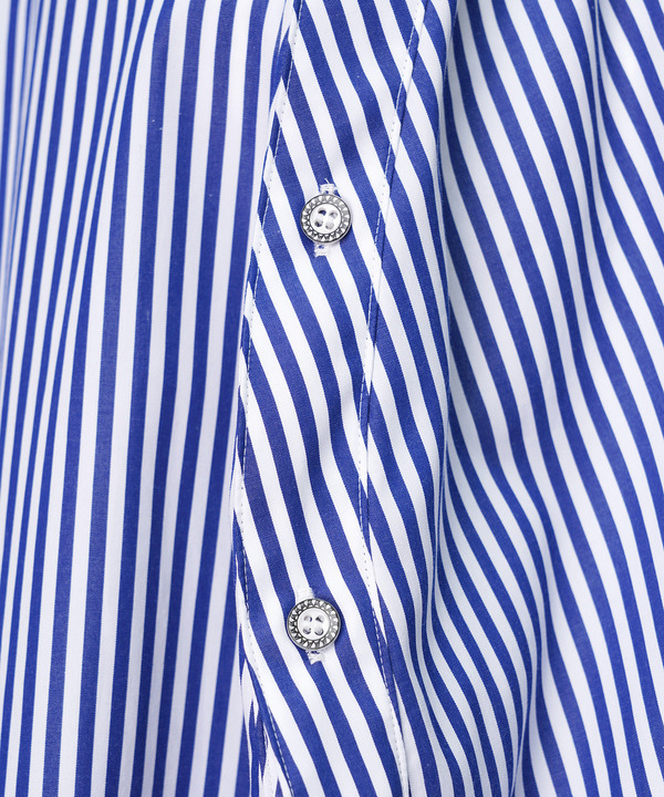 BALL SHIRT ONE PIECE(STRIPE) 詳細画像 BLACK&times;WHITE 5