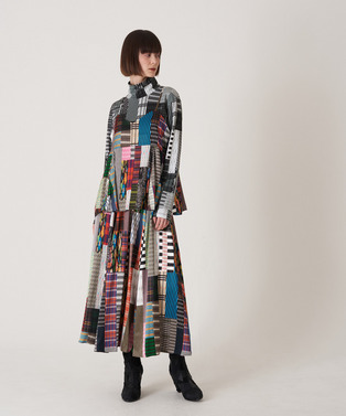 PATCHWORK PRINT SKIRT 詳細画像