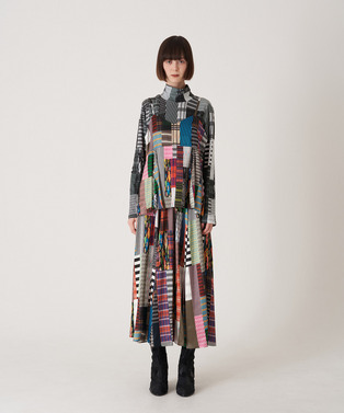PATCHWORK PRINT SKIRT 詳細画像