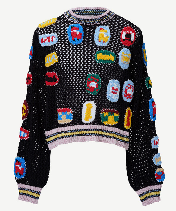 HAND KNIT WAPPEN PULLOVER 詳細画像 BLACK 1