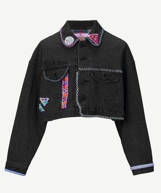 BEADS HAND DRAWING DENIM JACKET 詳細画像