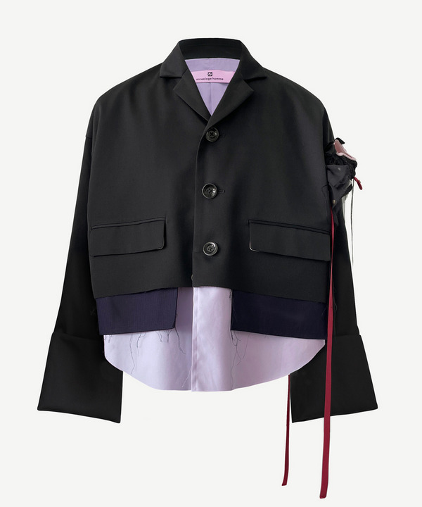 nori enomoto &times; anrealage homme SHORT LAYER TAILORED JACKET 詳細画像 GRAY 5