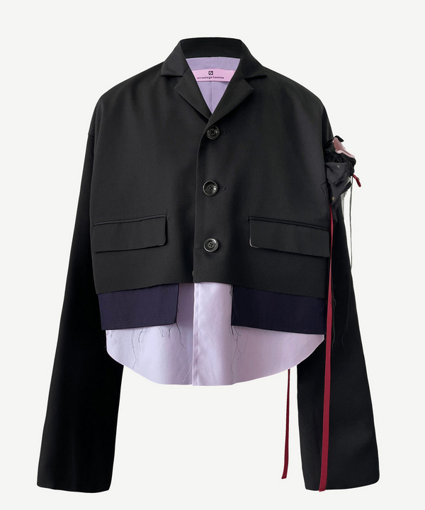 nori enomoto &times; anrealage homme SHORT LAYER TAILORED JACKET 詳細画像 BLACK 1