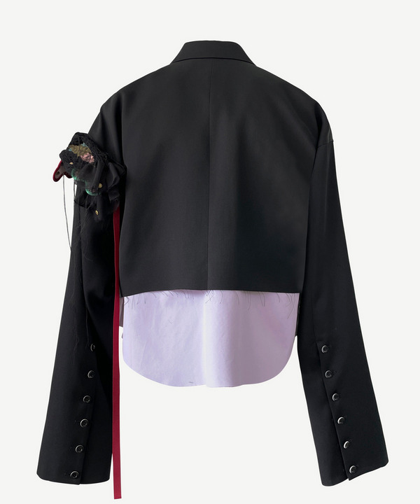 nori enomoto &times; anrealage homme SHORT LAYER TAILORED JACKET 詳細画像 BLACK 4