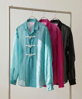 FLOWER TOGGLE ORGANDY SHIRTS