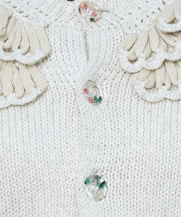 FRILL CARDIGAN 詳細画像 WHITE 4