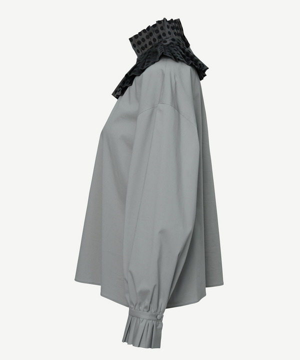 RUFFLE COLLAR BLOUSE 詳細画像 BLACK 4
