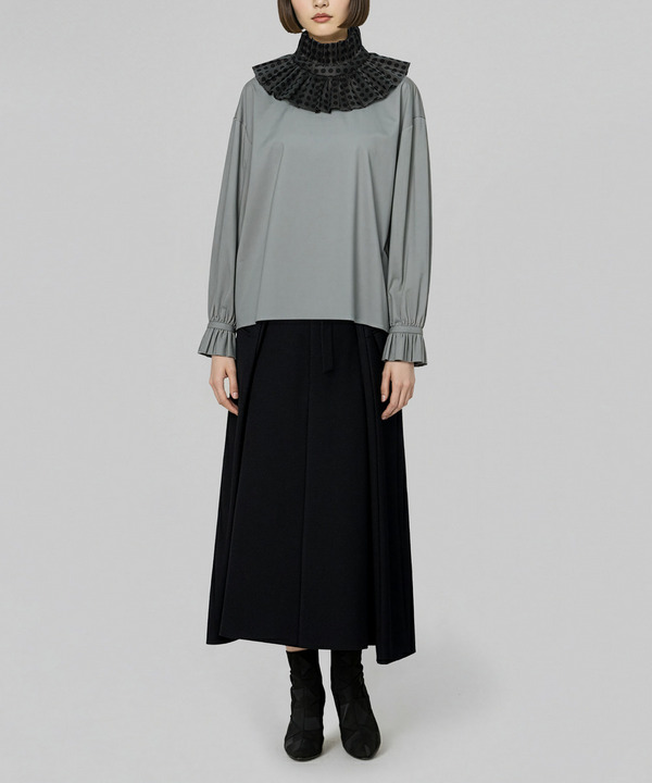 RUFFLE COLLAR BLOUSE 詳細画像 BLACK 7