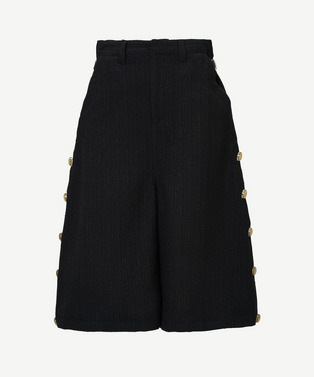 BUTTON TWEED SHORTS