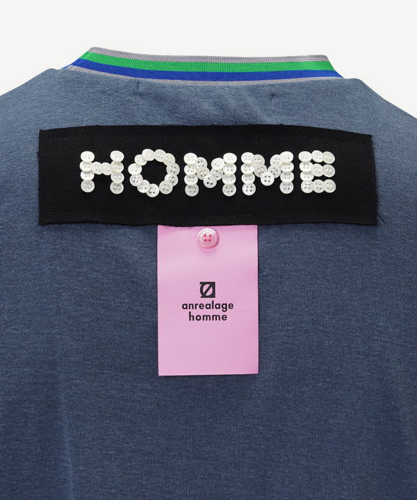 HOMME BUTTON T-SHIRT 詳細画像 CHACOAL GRAY 8