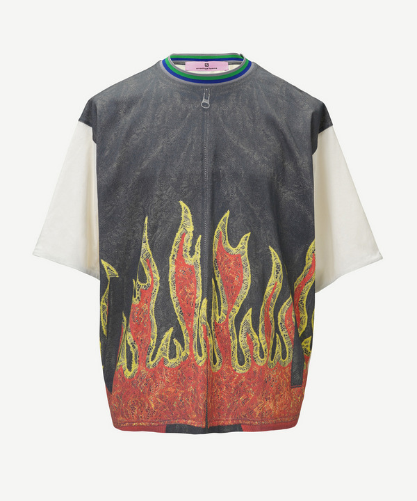PHOTO GRAPHIC FIRE LACE T-SHIRT 詳細画像 WHITE 1