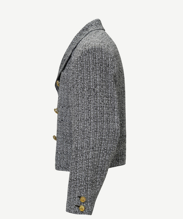 DOUBLE BUTTON TWEED JACKET 詳細画像 BLACK 3