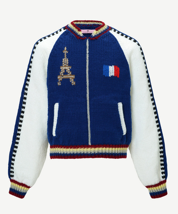 KNIT SOUVENIR PARIS JACKET 詳細画像 BLUE 1