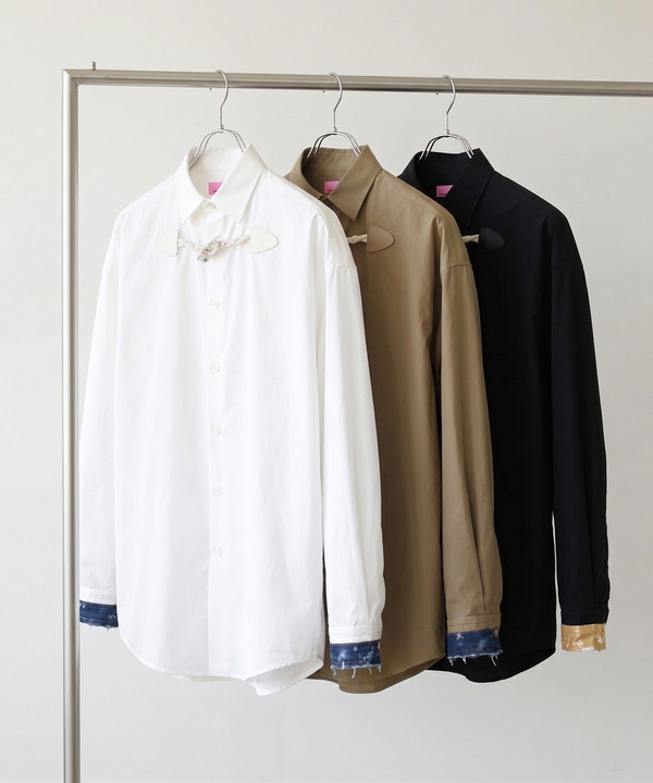 FLOWER TOGGLE PANEL CUFF SHIRTS 詳細画像 WHITE 1