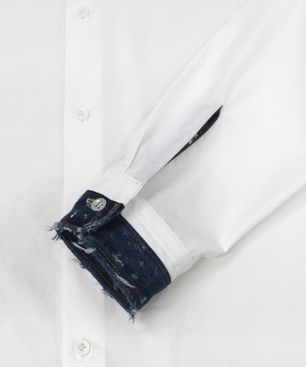 FLOWER TOGGLE PANEL CUFF SHIRTS 詳細画像 WHITE 4