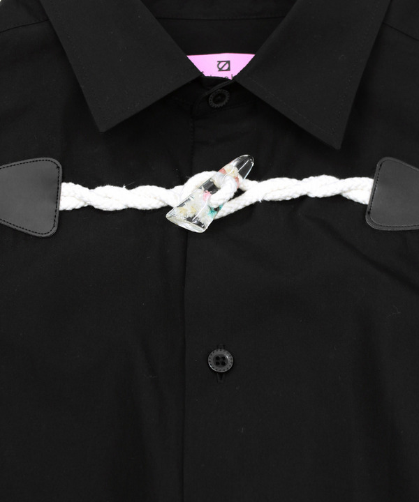 FLOWER TOGGLE PANEL CUFF SHIRTS 詳細画像 BLACK 4