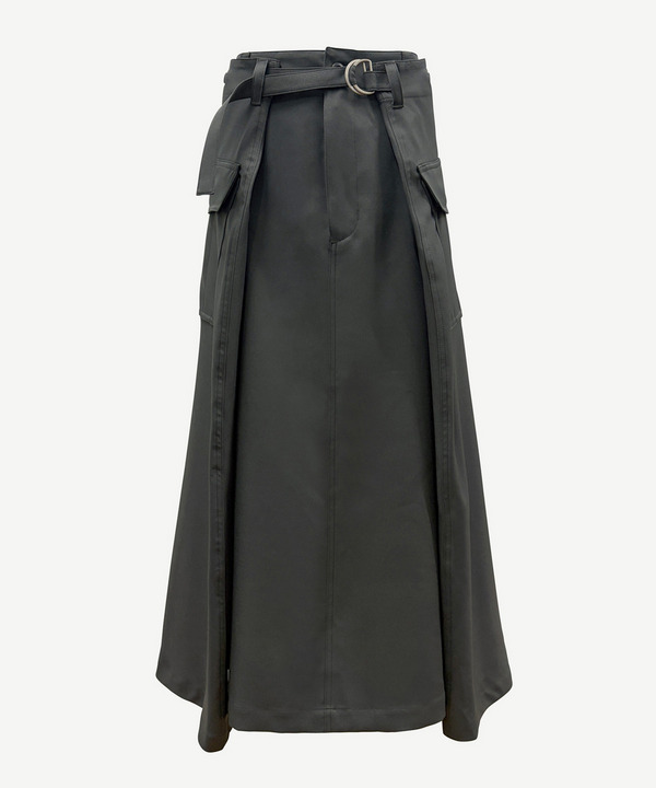 WRAP POLYESTER SKIRT 詳細画像 GRAY 2