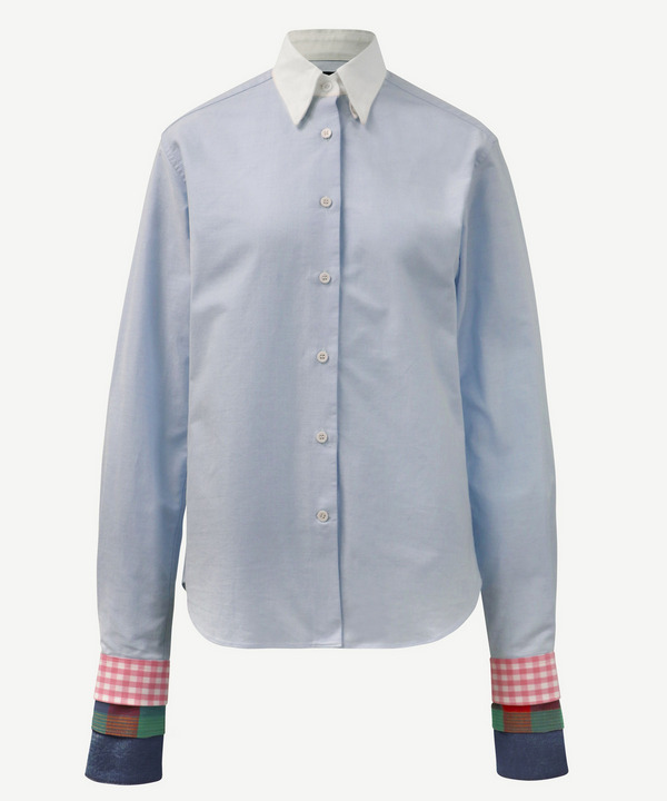 CONTRAST COLLAR SHIRT 詳細画像 SAXE 1