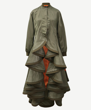 RUFFLED JACKET DRESS