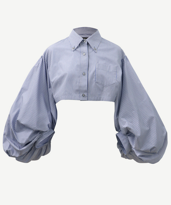 VOLUME POWER SLEEVE CROPPED SHIRT 詳細画像 YELLOW 2