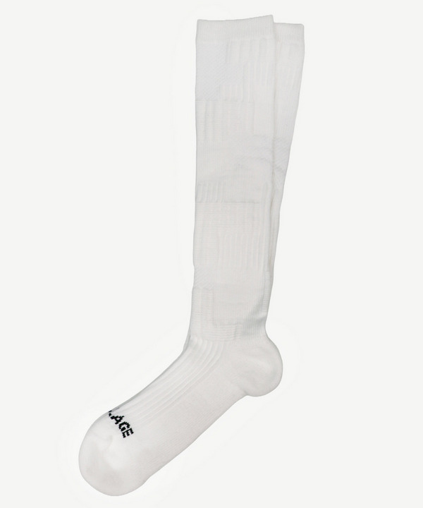 PATCHWORK JACQUARD LONG SOCKS 詳細画像 YELLOW 9