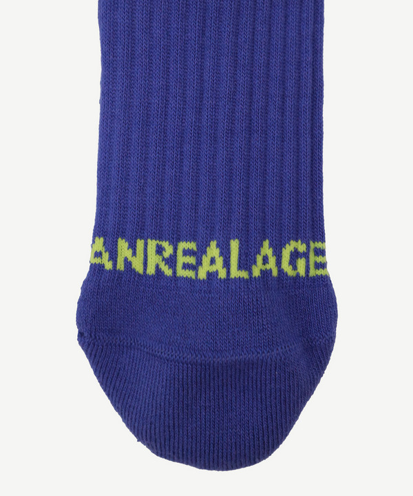 PATCHWORK JACQUARD LONG SOCKS 詳細画像 BLUE 2