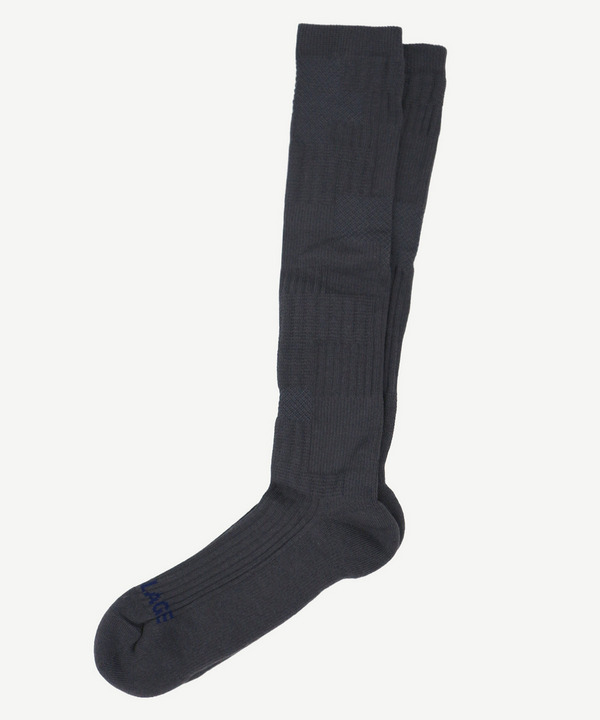PATCHWORK JACQUARD LONG SOCKS 詳細画像 BLACK 9